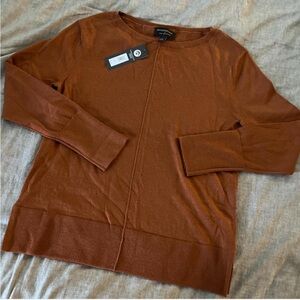 NWT Merino Wool Banana Republic Rust brown orange sweater